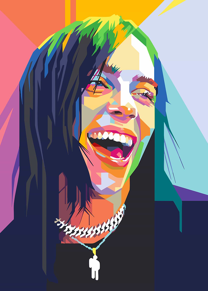 Billie Eilish Pop Art Portrait