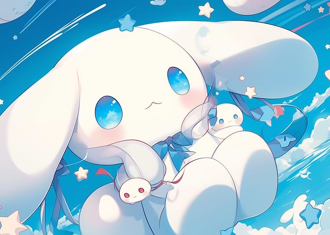 Cinnamoroll in the Sky with Stars