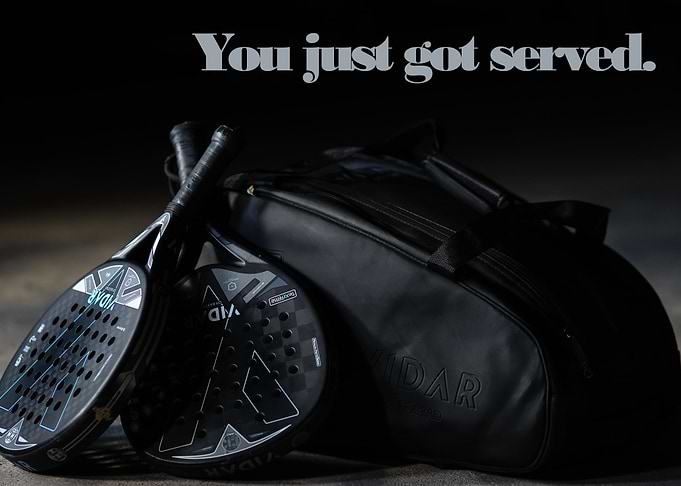Padel Rackets and Bag with Text