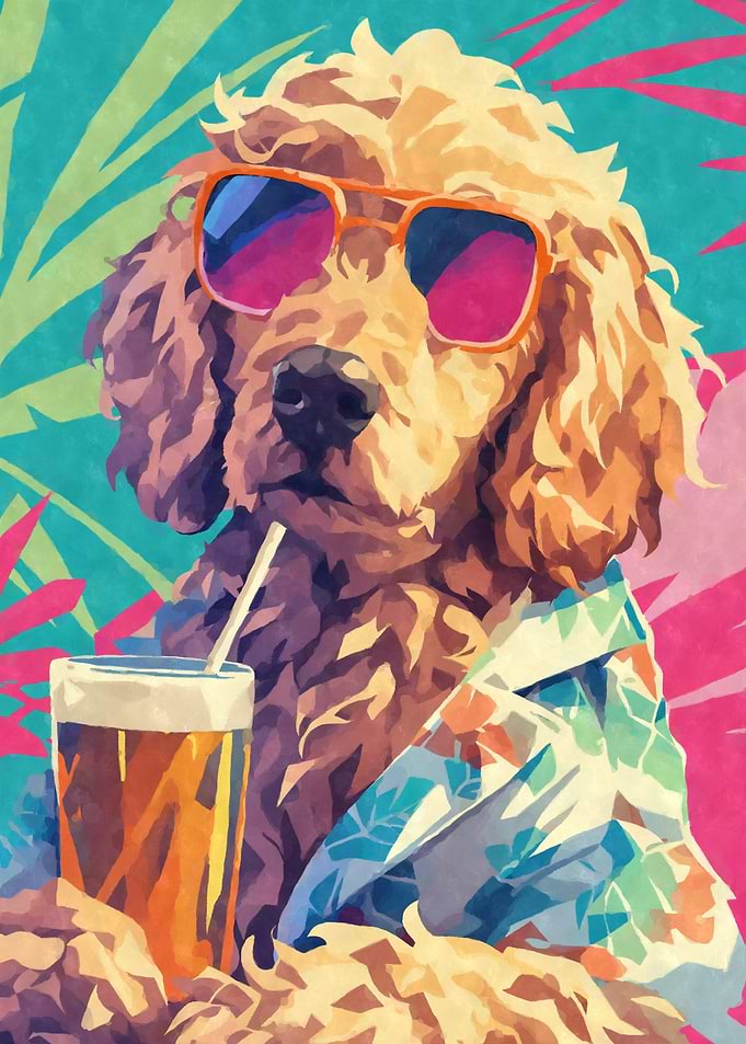 80s Retro Labradoodle