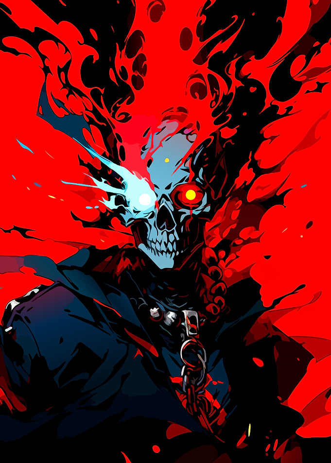 Fiery Skull Portrait