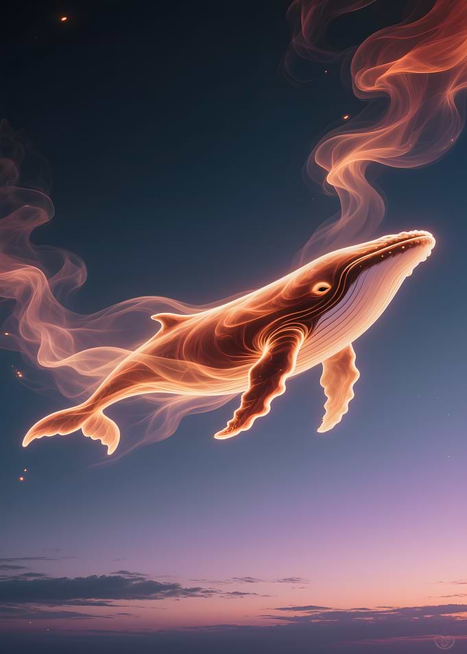 Glowing Whale in the Sky