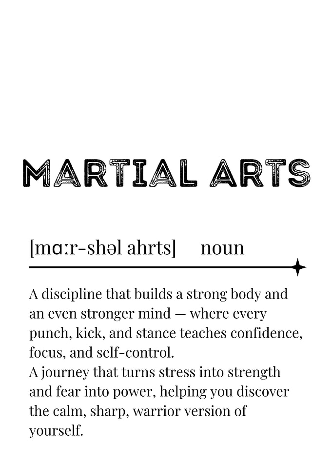 Martial Arts Definition Print