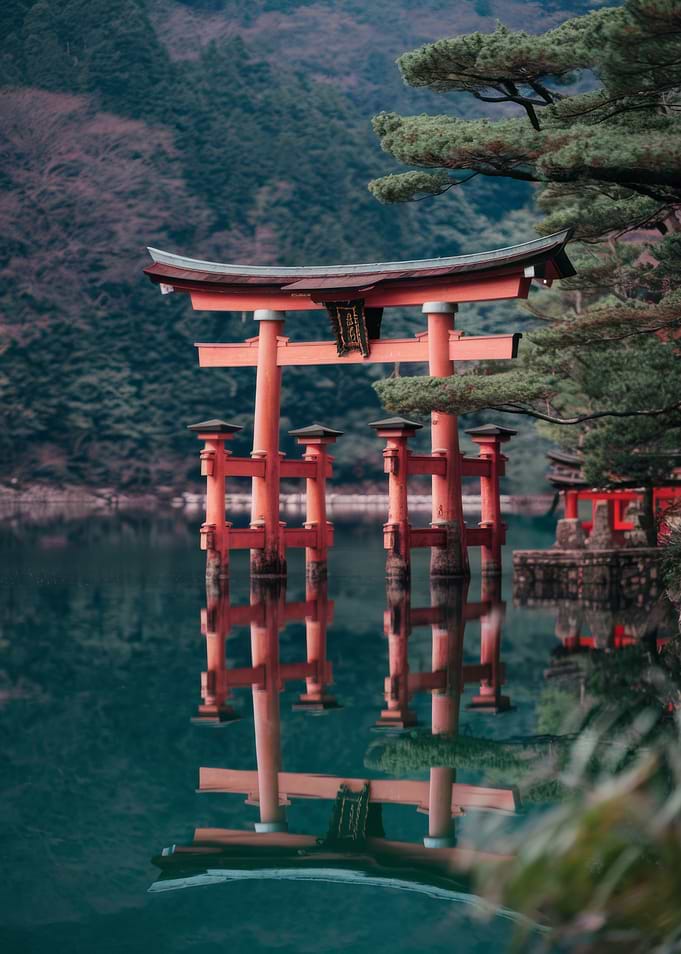 Japanese Torii Gate Reflection