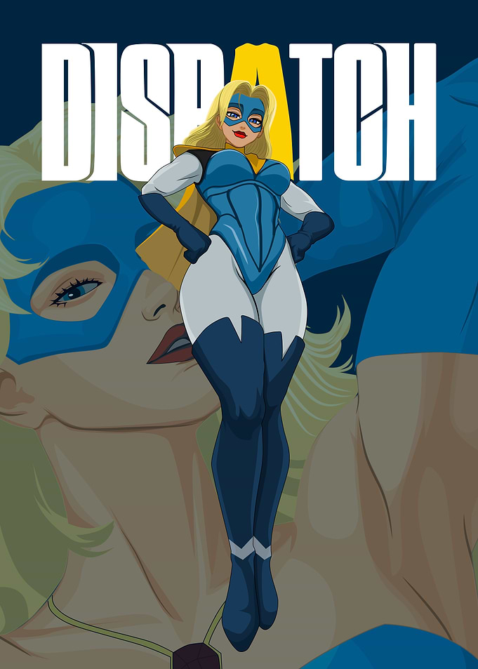 Dispatch Superheroine blonde blazer Illustration