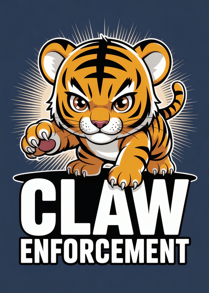 Claw Enforcement Tiger Cartoon
