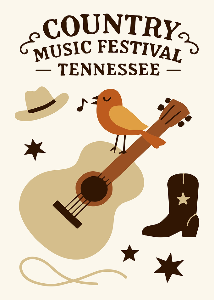 Country Music Festival Tennessee Illustration