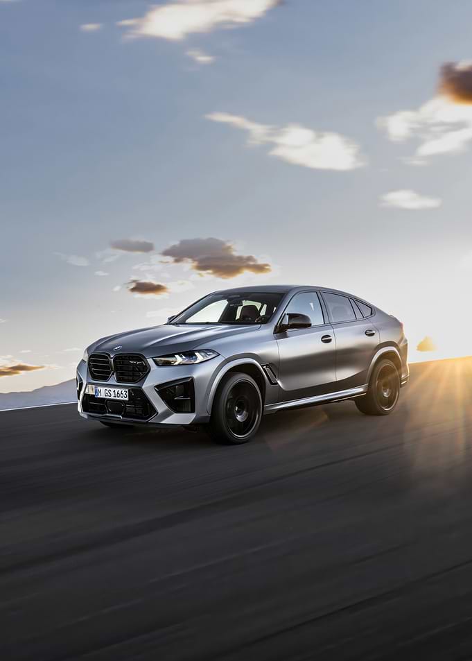 Silver BMW X6 M Competition