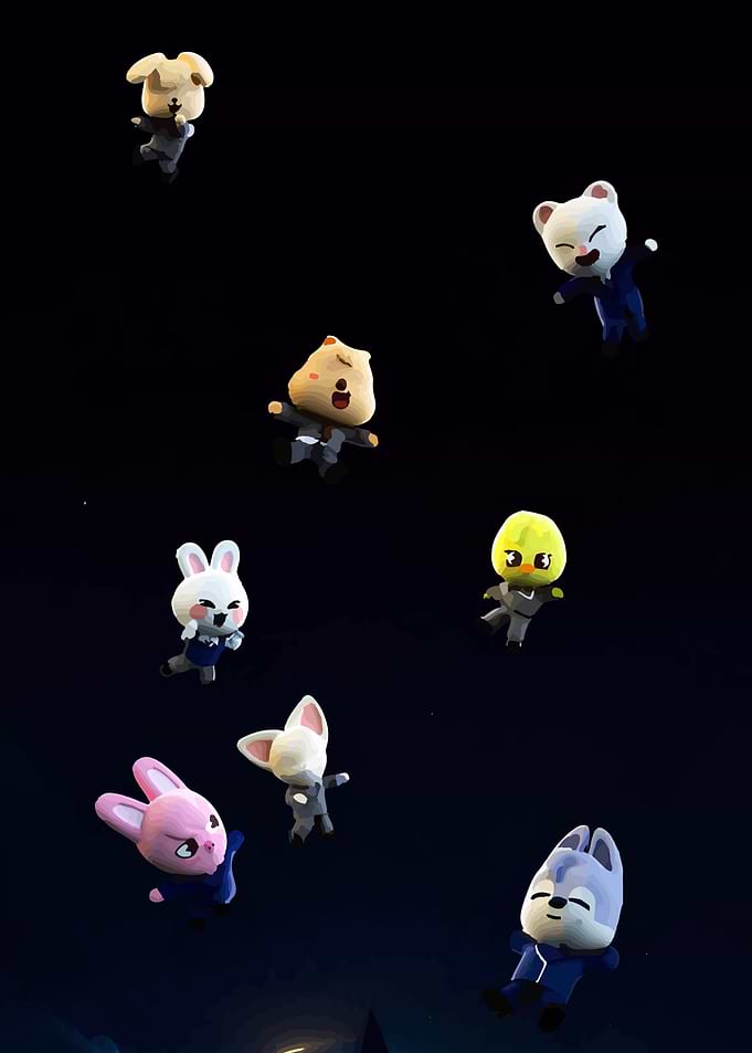 Stray SKZOO Characters Floating