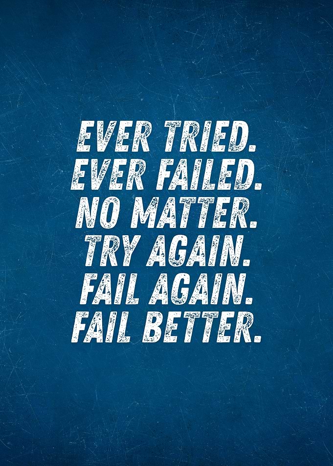 Inspirational Quote on Blue Background