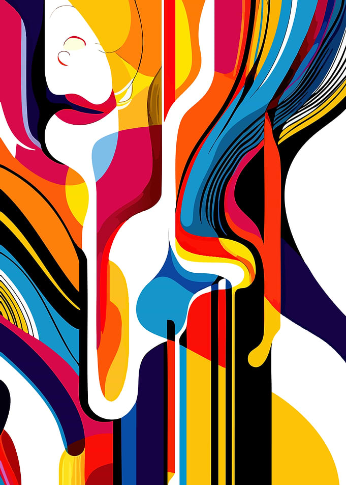 Abstract Colorful Face
