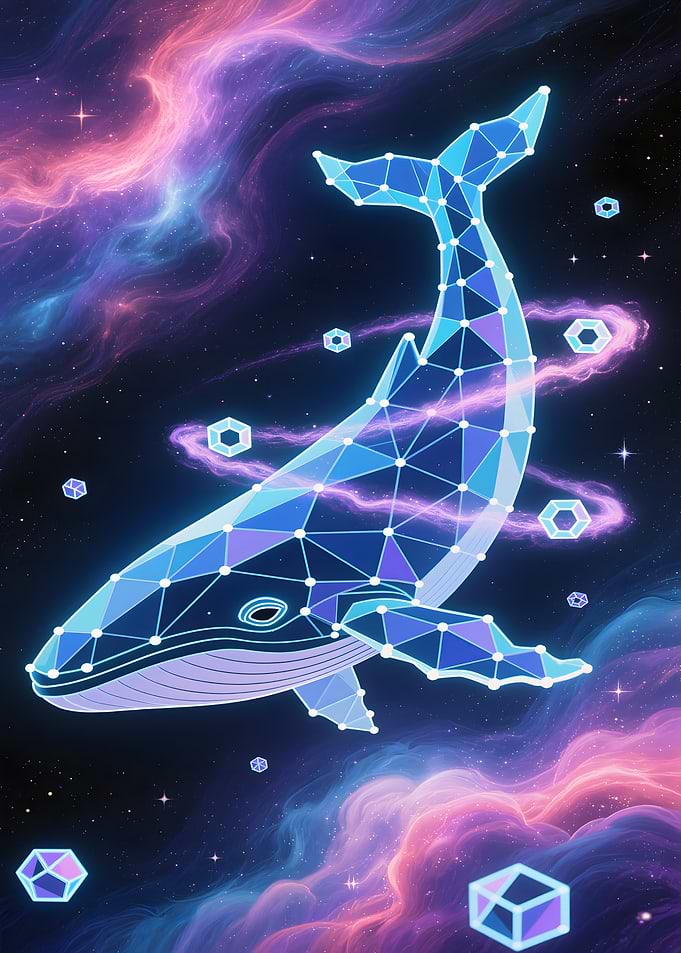 Geometric Whale in Nebula