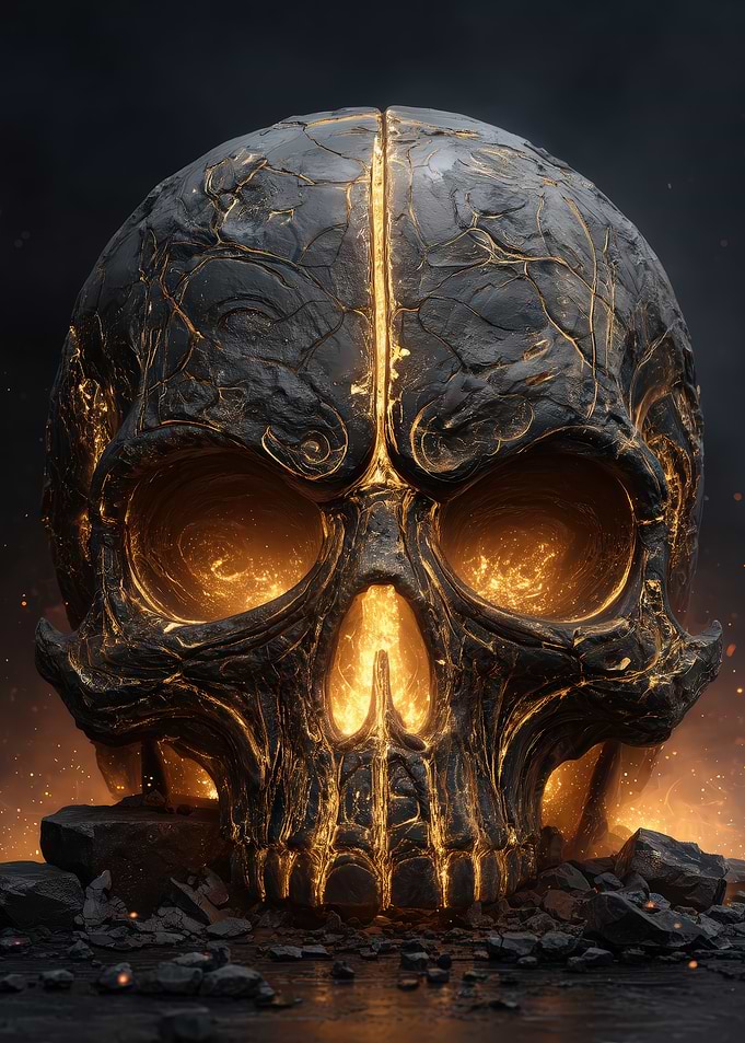 Golden Veined Skull