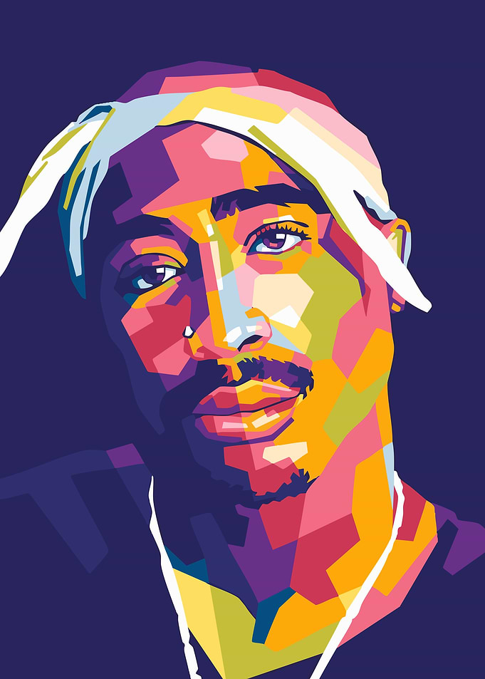 Tupac Shakur Pop Art Portrait