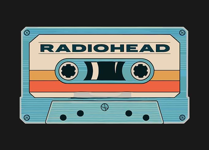 Radiohead Cassette Tape Illustration