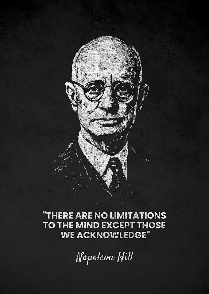 Napoleon Hill Mind Quote Portrait