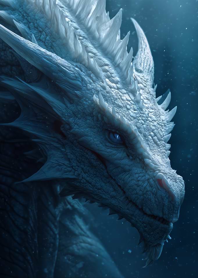 Icy Dragon Portrait