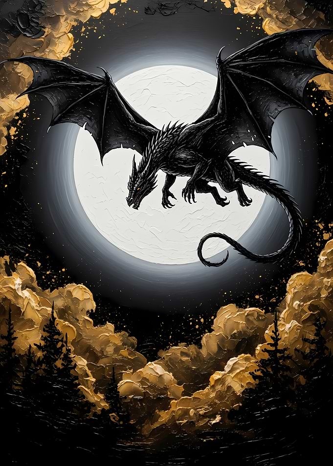 Dragon in Moonlight