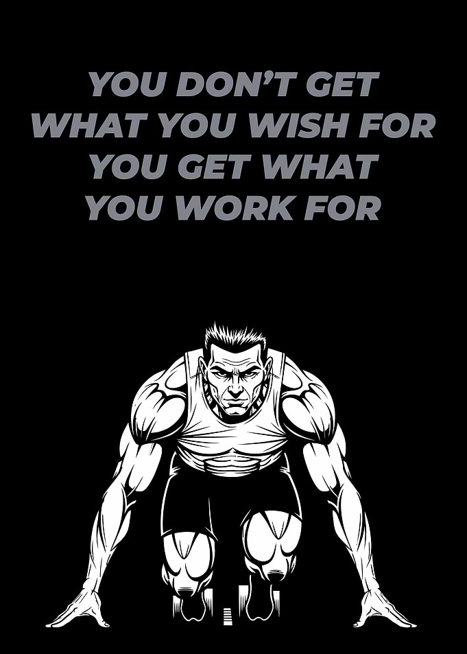 Motivational Fitness Quote with Athlete