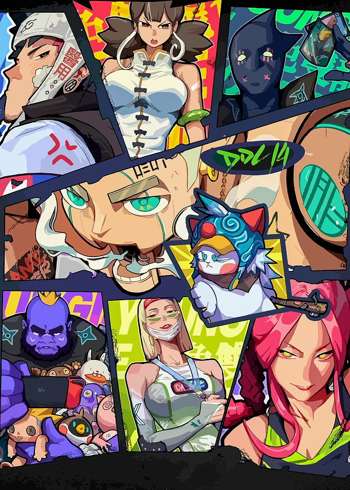 Dynamic Character Collage