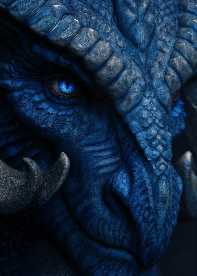 Blue Dragon Close-Up