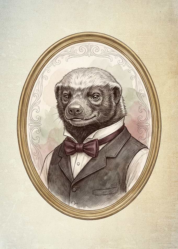 Honey Badger Portrait