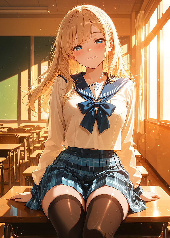 Anime Girl in School Uniform