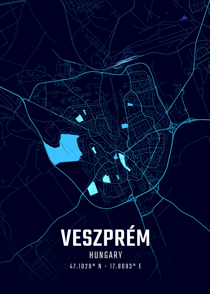 Veszprém Midnight City Map