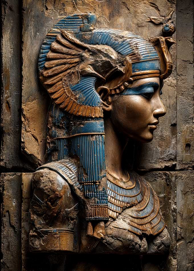 Egyptian Queen Relief Sculpture
