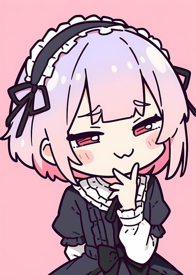 Anime Girl in Maid Outfit