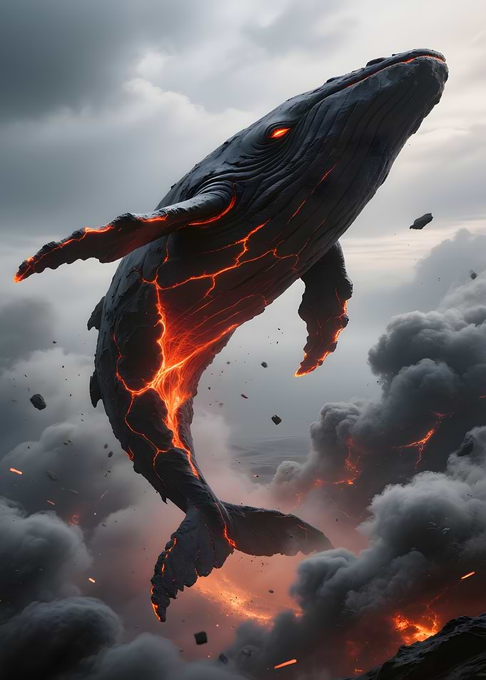 Lava Whale Rising