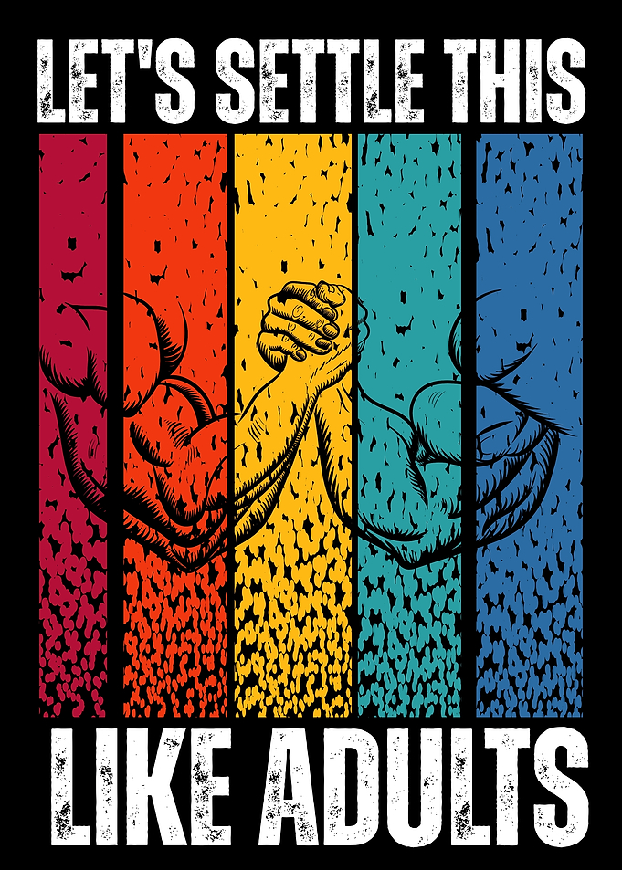 Arm Wrestling Adults Retro Design