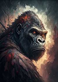 Intense Gorilla Portrait