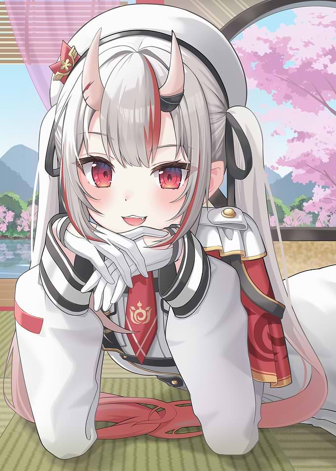 Anime Girl with Horns and Uniform
