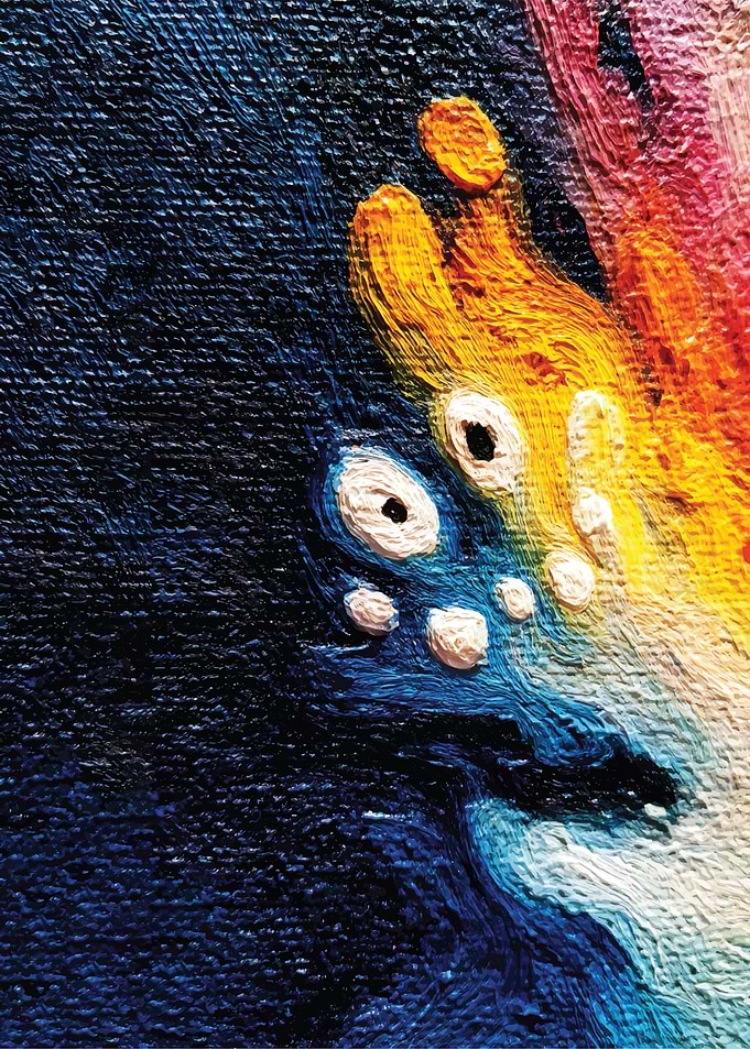 Abstract Colorful Oil Painting Texture