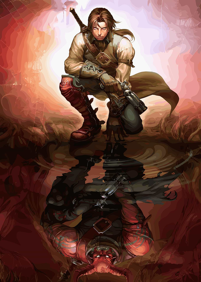 Hero and Reflection Digital Art
