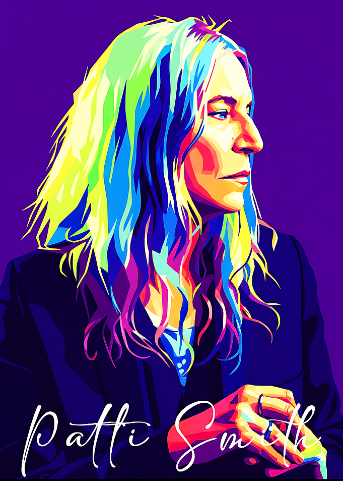 Patti Smith Colorful Portrait