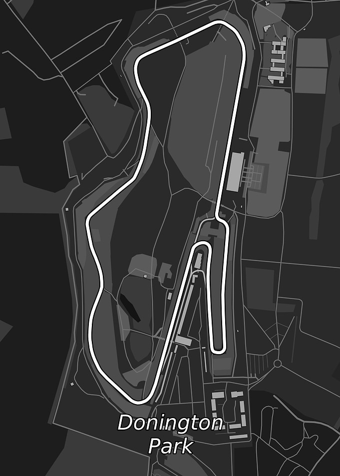 Donington Park Race Track Map