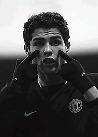 Cristiano Ronaldo Black and White Portrait