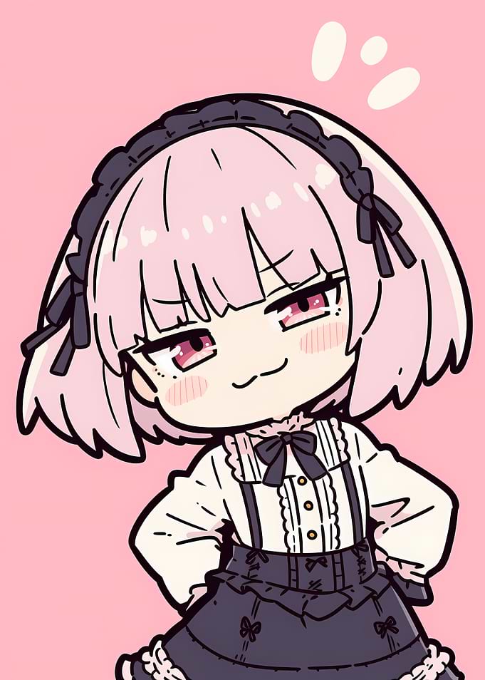 Chibi Girl with Pink Hair