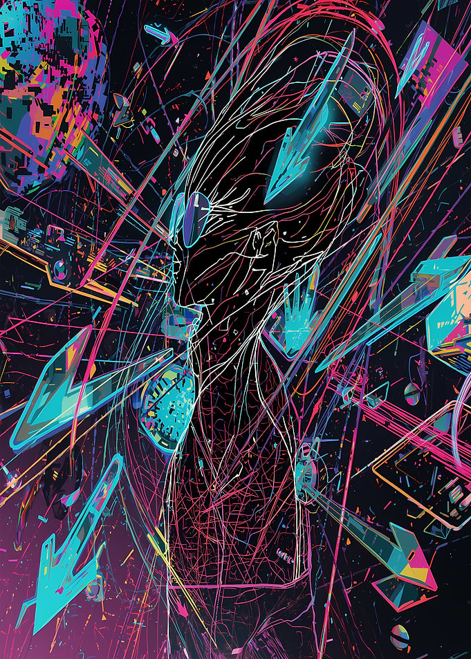 Abstract Figure with Geometric Shapes