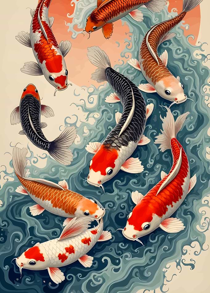 Koi Fish in Water