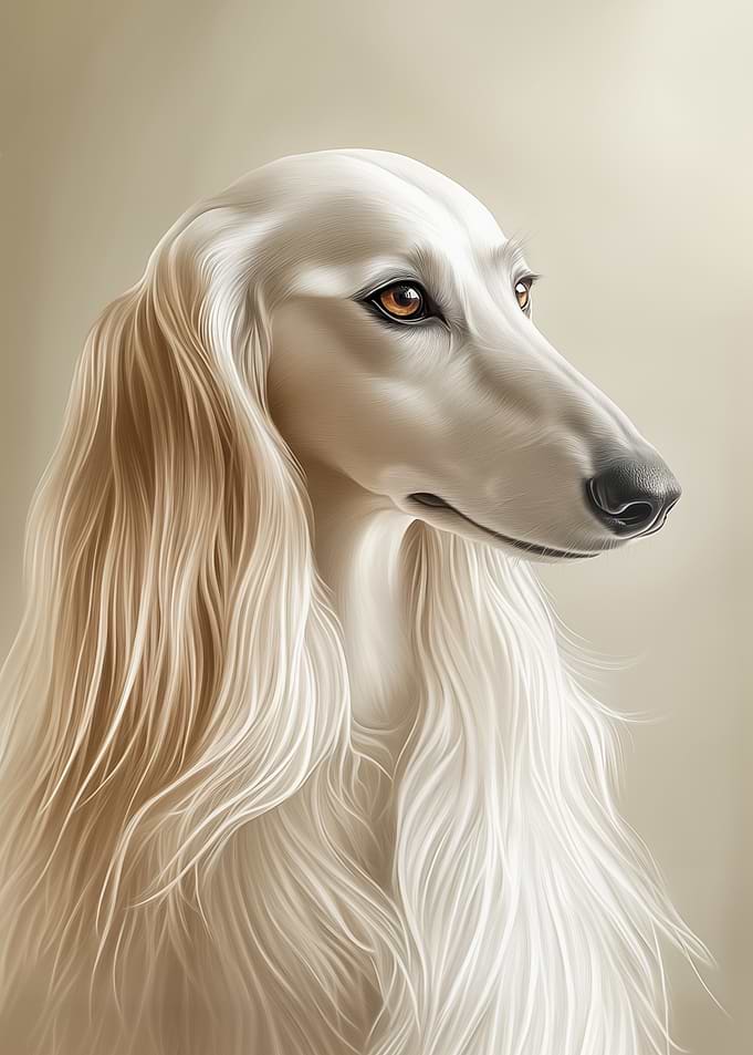 Elegant Afghan Hound Portrait