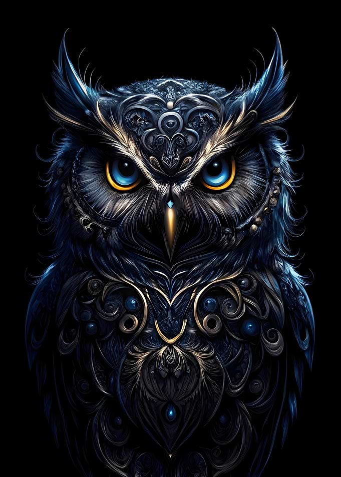 Ornate Owl Portrait