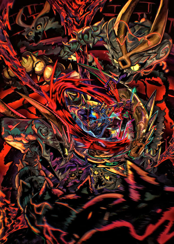 Hades Game Battle Scene Illustration