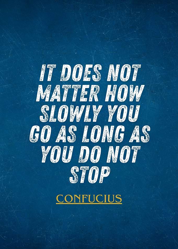 Confucius Quote: Keep Going