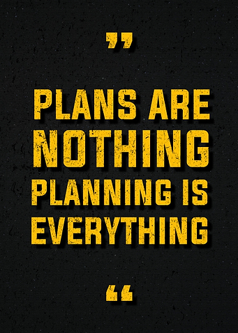 Plans are Nothing Planning is Everything Productivity Quote