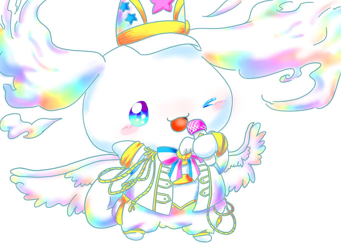Cute Rainbow Character Singing