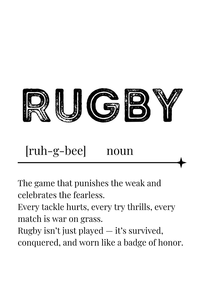 Rugby Definition Art