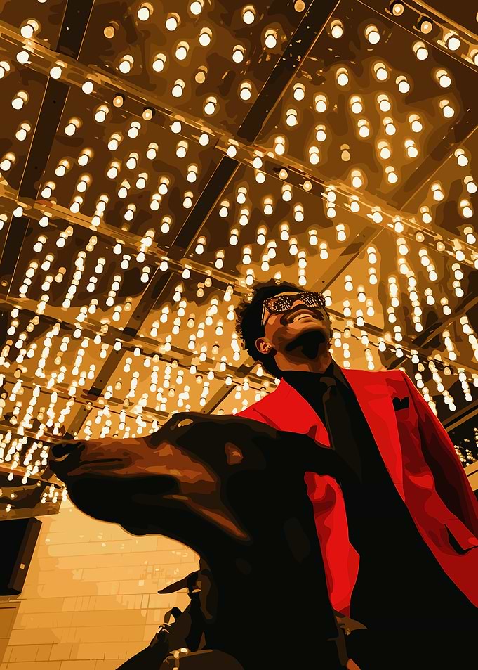 The Weeknd with Doberman